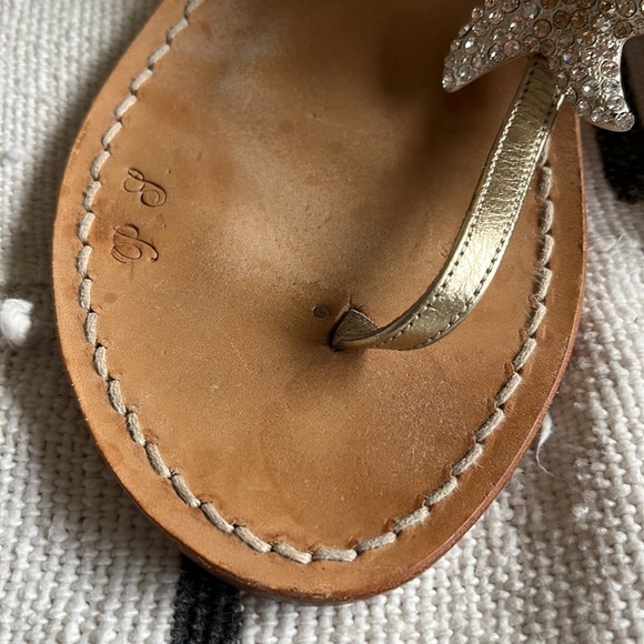 CAPRITOUCH 100% leather hand made Italian sandals with a sea star ⭐️ - Picture 4 of 8